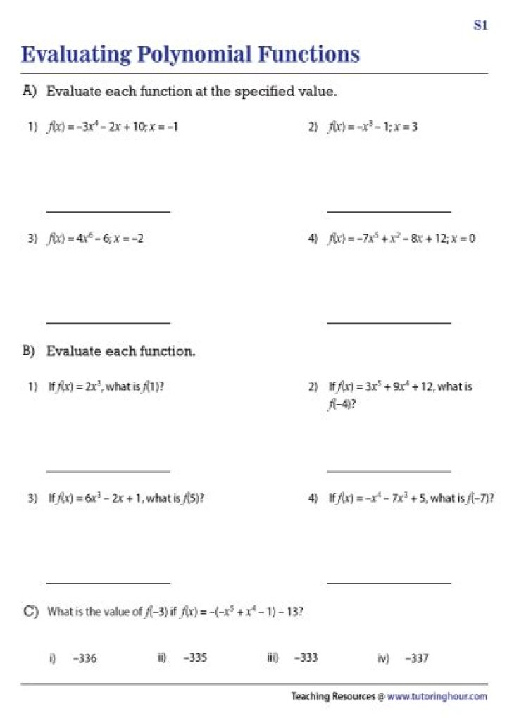 Algebra 2 Polynomial Function Test PDF for Practice & Exam Prep