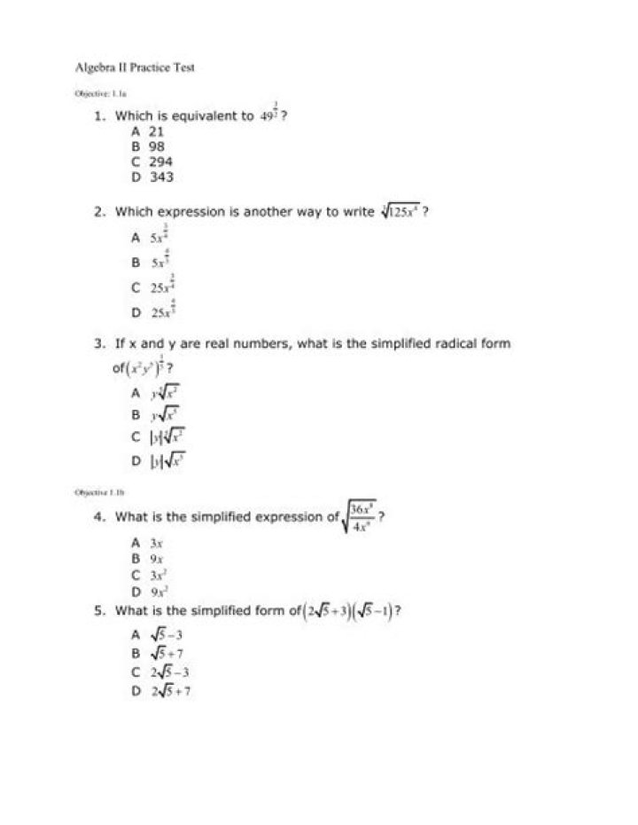 Algebra 2 Practice Test PDF: Instant Download for Better Grades