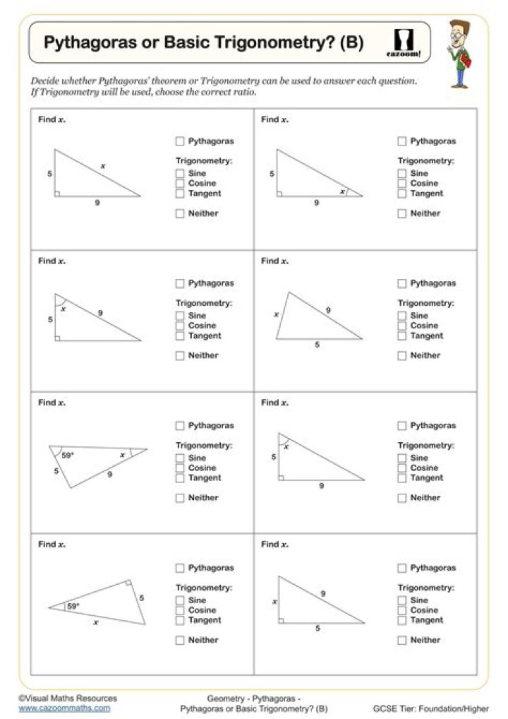 Algebra 2 Trigonometry Worksheets PDF for Practice