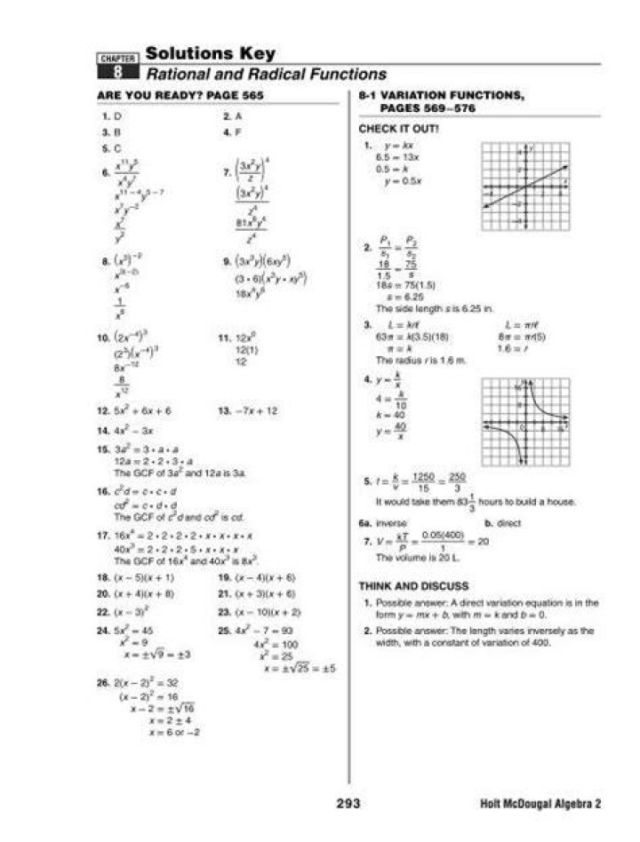 Algebra 2 Volume 1 Answer Key PDF – Complete Solutions & Free Download