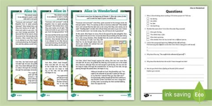 Alice in Wonderland Comprehension Questions and Answers PDF