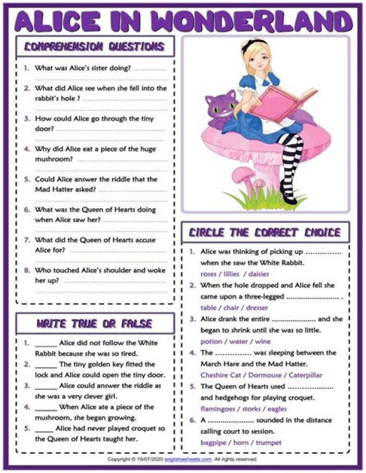 Alice in Wonderland Questions and Answers PDF: Complete Guide