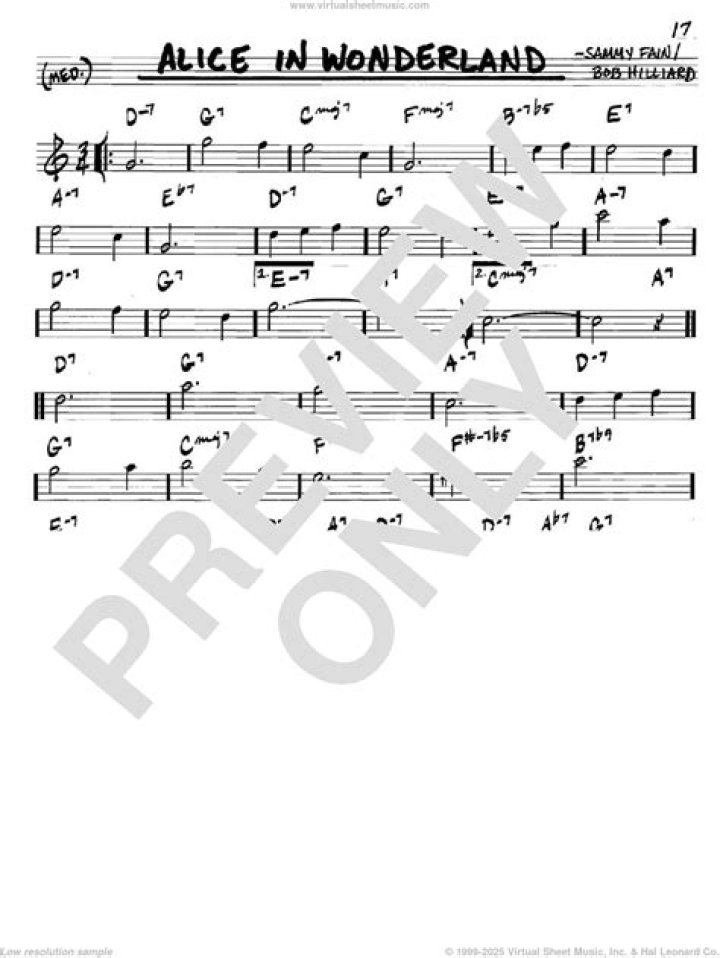 Alice in Wonderland Sheet Music PDF Download – Playful Classical Songs