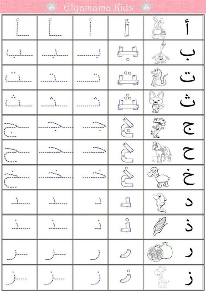 Free Alif Ba Ta Arabic Worksheet PDF for Kids