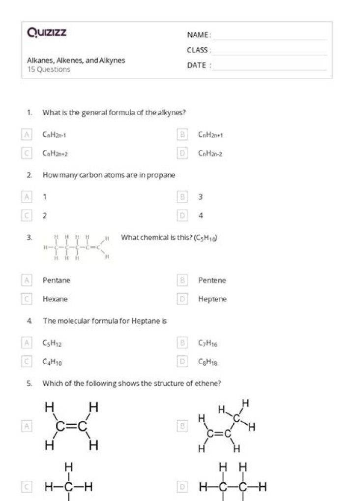 Alkene Questions and Answers PDF: Master Chemistry with Confidence