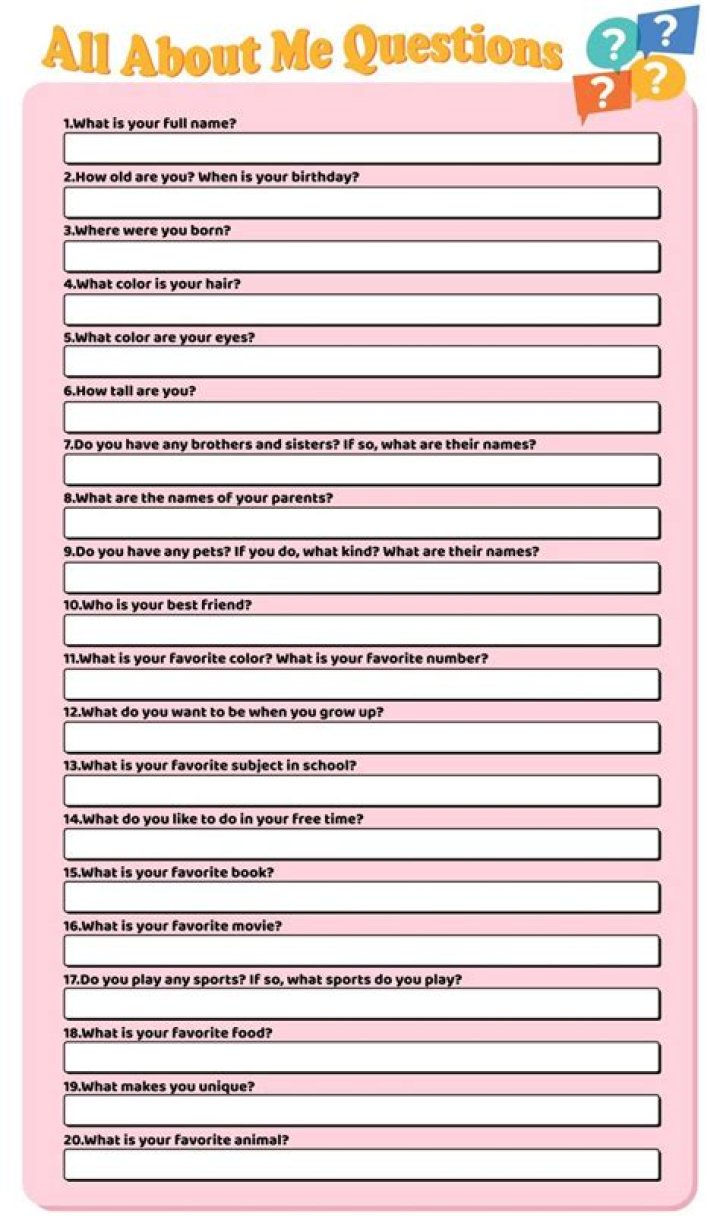 All About Me Questions for Adults PDF – Self-Reflection Guide