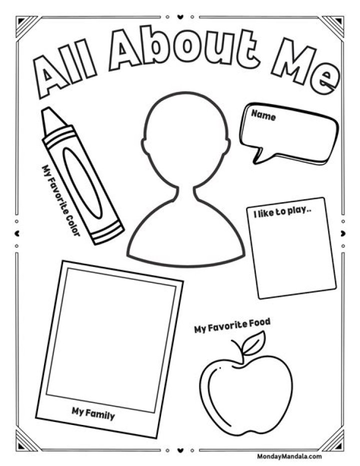 All About Me Worksheet for Kindergarten PDF – Free Printable