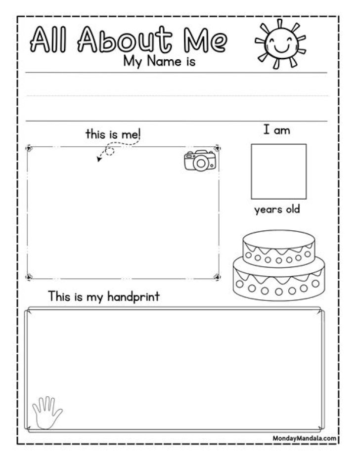 Free Printable All About Me Worksheet for Elementary Students