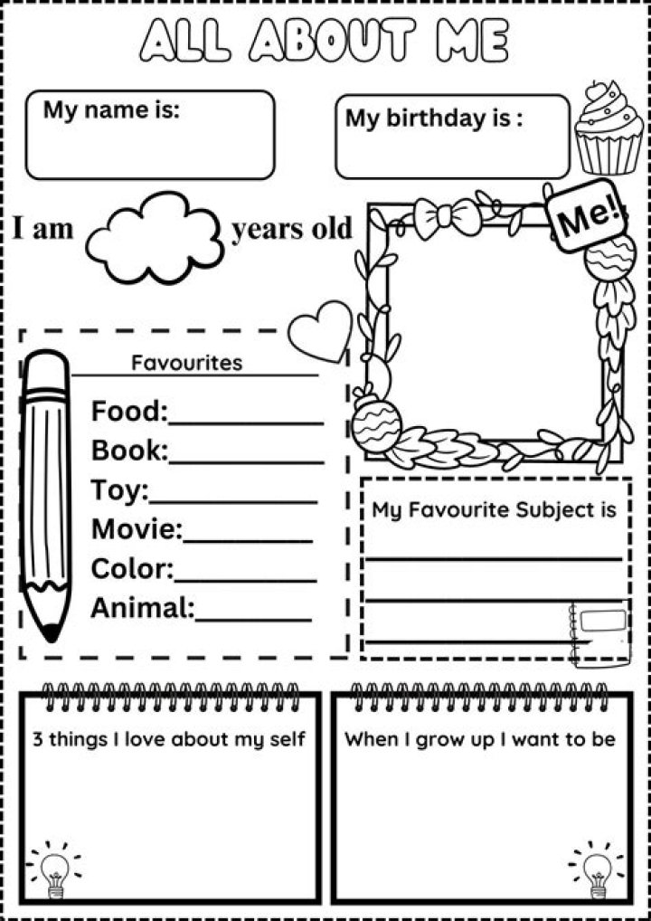 Free All About Me Worksheet PDF – Download Instant Personal Reflection Sheet