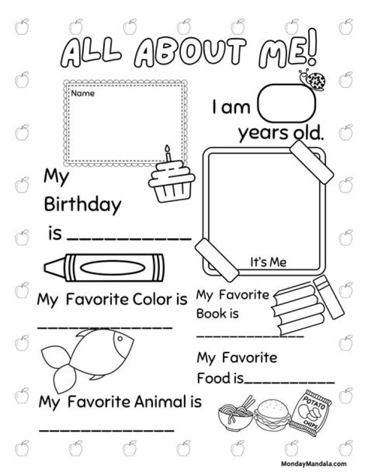 All About Me Worksheet for Kindergarten – Download Free PDF