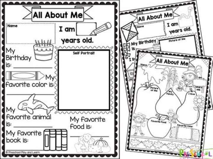 Free All About Me Worksheet PDF for Kindergarten - Download Now