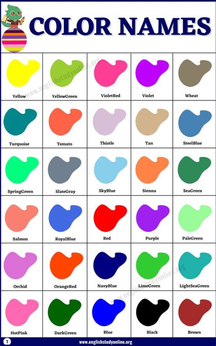 All Color Names List PDF – Download Complete Guide