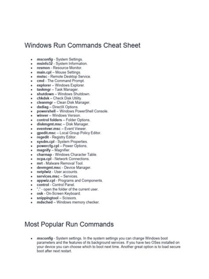 All Complete List: Windows Run Commands PDF for Full System Access