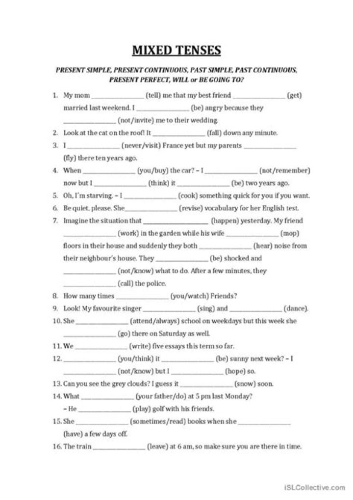 All English Tenses Test PDF – Instant Free Practice Test