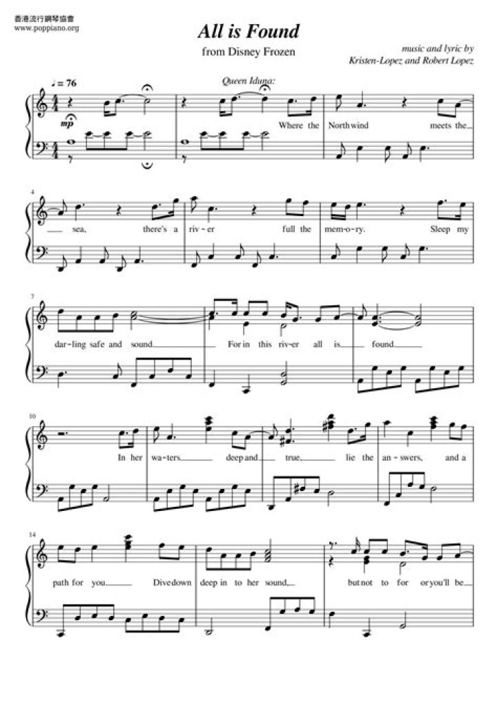 Free All Is Found Sheet Music PDF Now Available