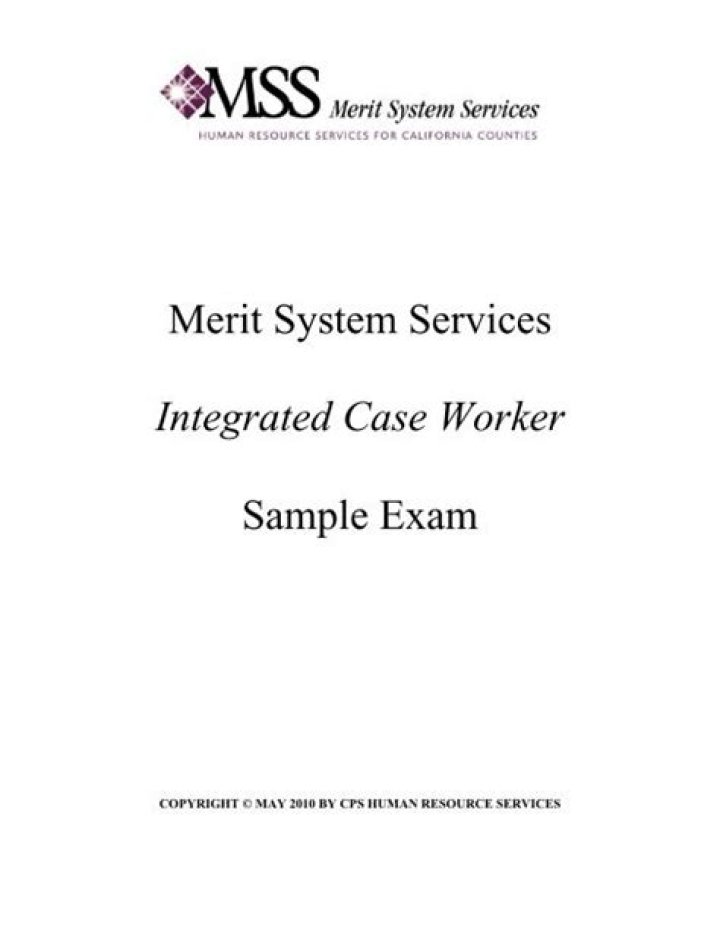 All Merit System Services Social Worker Assessment PDF Tests