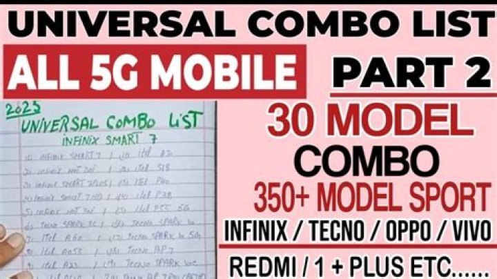 All Mobile Universal Combo List PDF – Download Now