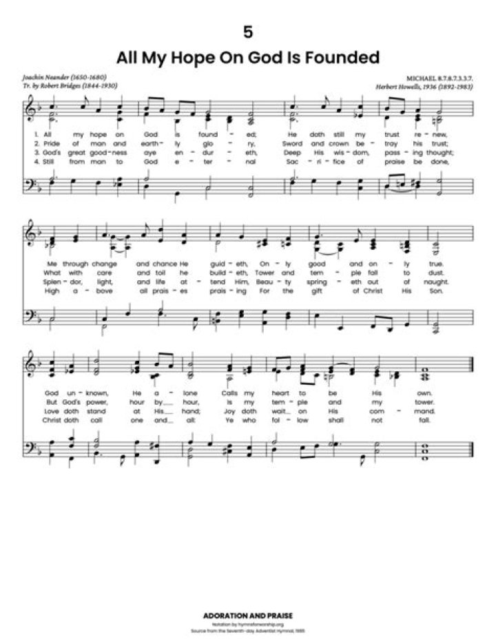 All My Hope on God is Founded Sheet Music PDF Download