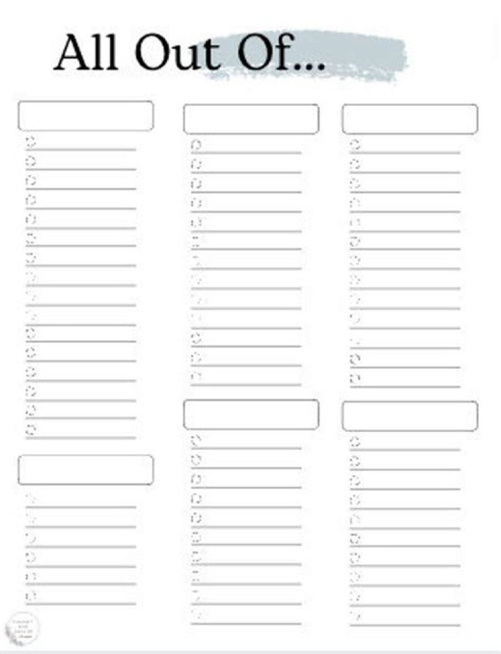 All Out of List PDF: Download Complete Checklist & Templates
