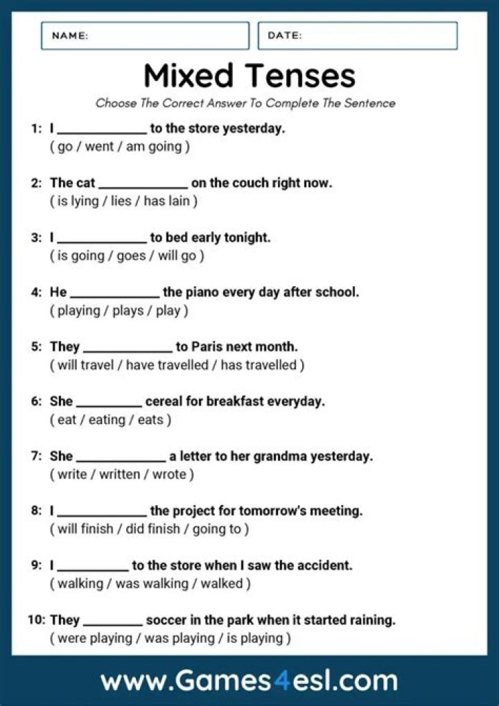 Master All Tenses in English: Free PDF Test