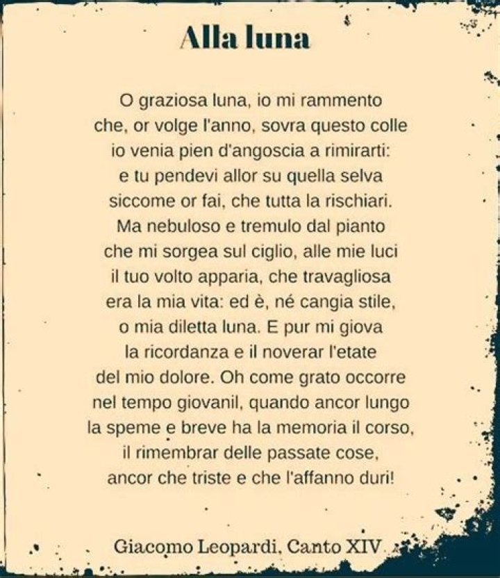 Analisi completa di 'Alla luna Leopardi': Testo PDF per lo studio approfondito