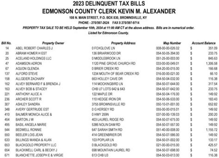 Allegheny County Delinquent Property Tax List PDF 2024