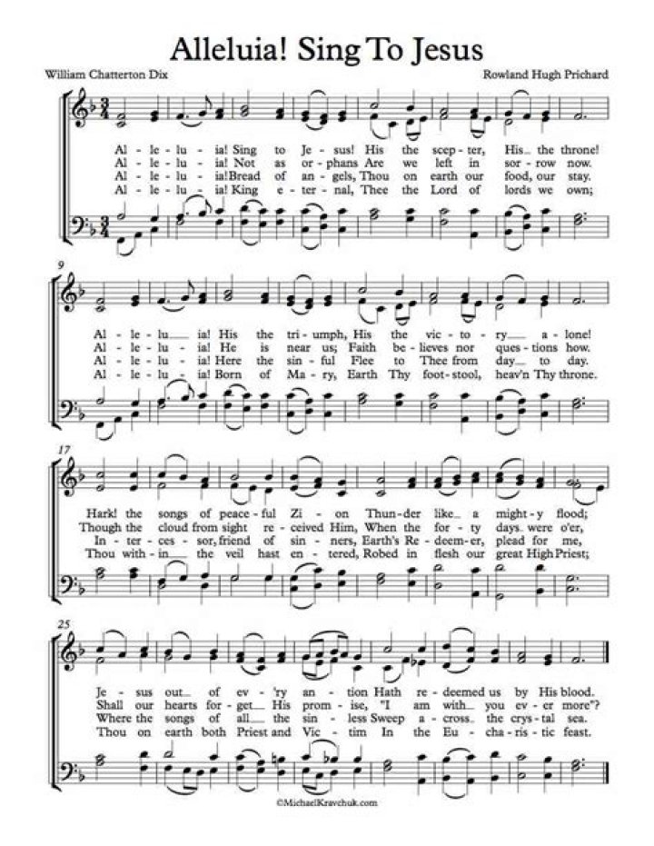 Free Alleluia Sing to Jesus Sheet Music PDF – Instant Download
