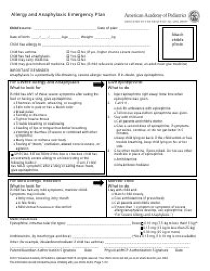 Essential Allergy & Anaphylaxis Emergency Plan PDF – Save Lives