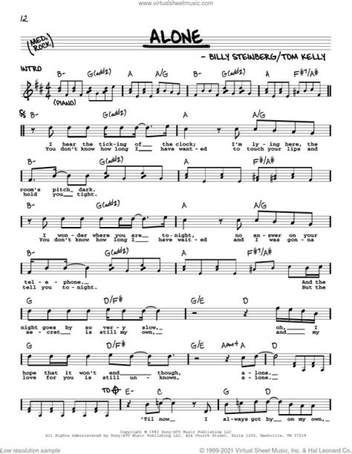 Alone Sheet Music PDF – Download Free Single Pieces Instantly