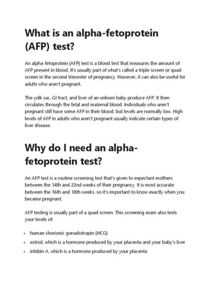 Alpha Fetoprotein Test PDF: What You Need to Know