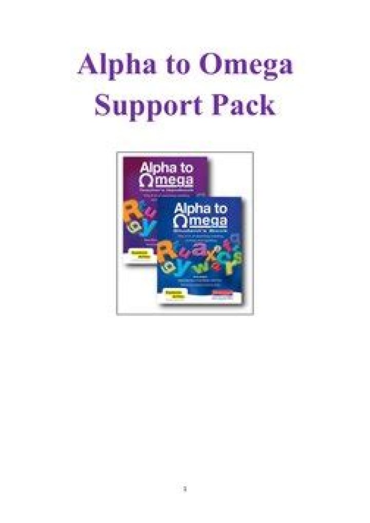 Alpha to Omega Worksheets PDF for Bible Study & Learning