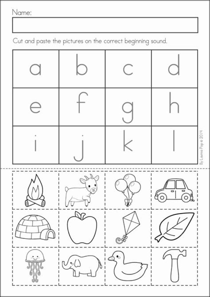 Free Alphabet Cut and Paste Worksheets PDF for Kids