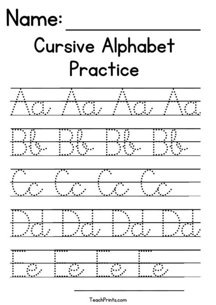 Free PDF Alphabet Tracing & Cursive Writing Practice Sheets