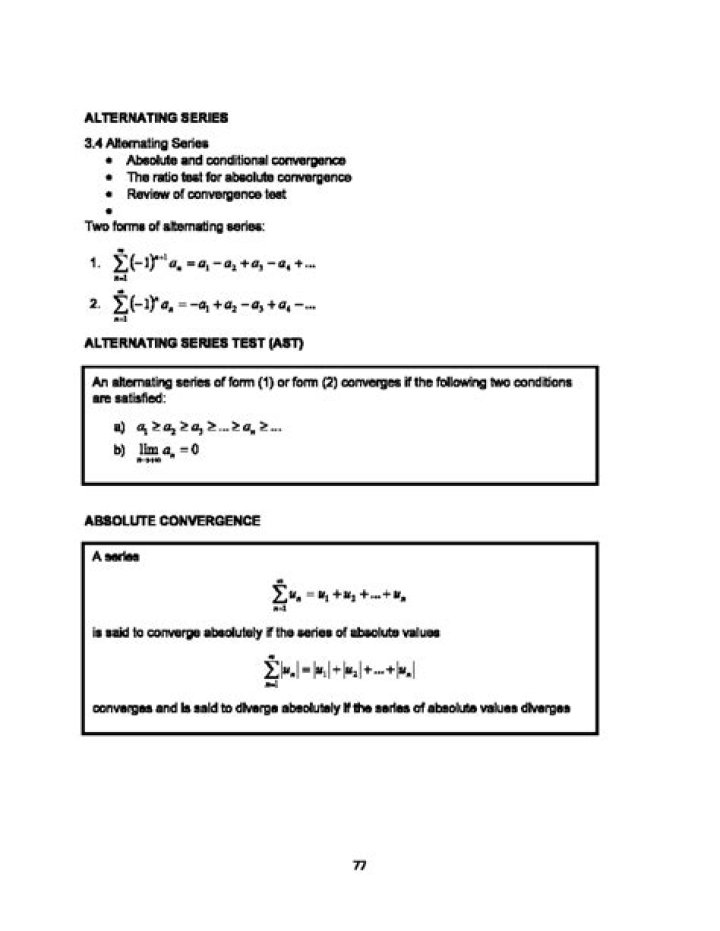 Alternating Series Test & Absolute Convergence Explained: PDF Guide