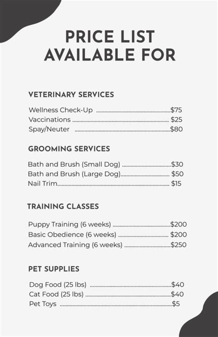 Alvarado Vet Price List PDF – Affordable Pet Care Costs