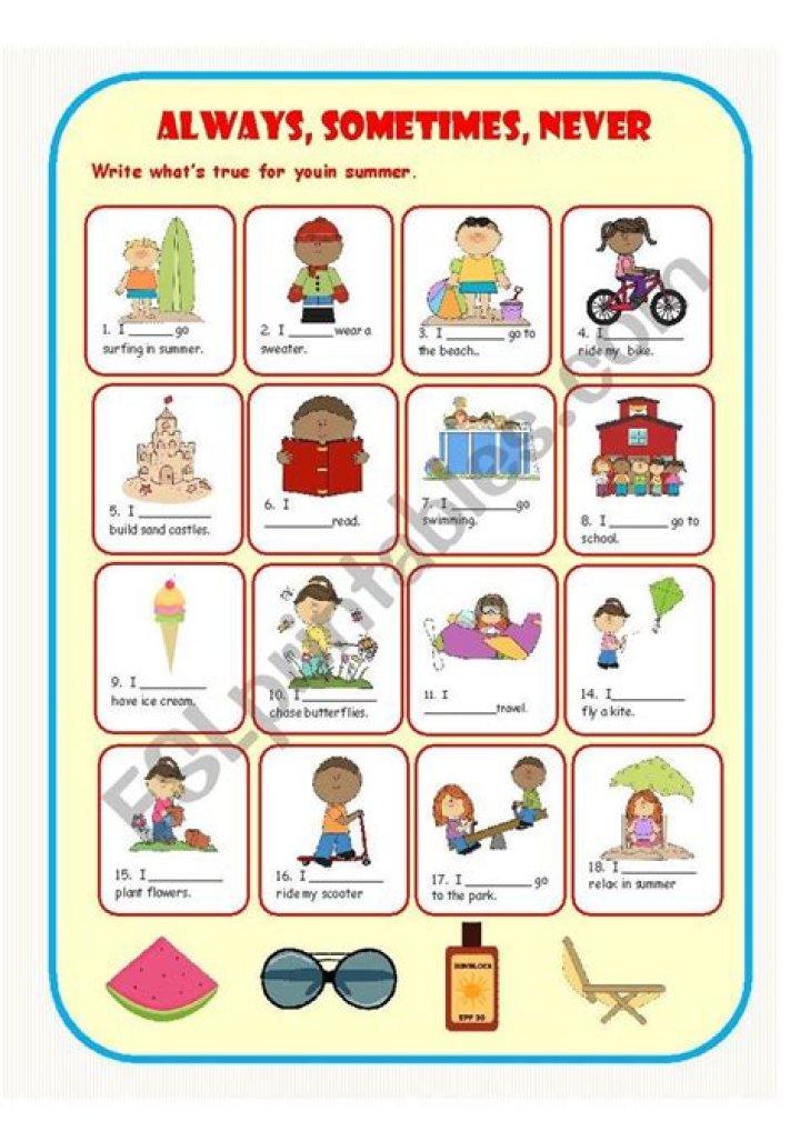 Always Sometimes Never Worksheet PDF – Practice Emotional Regulation & Decision-Making