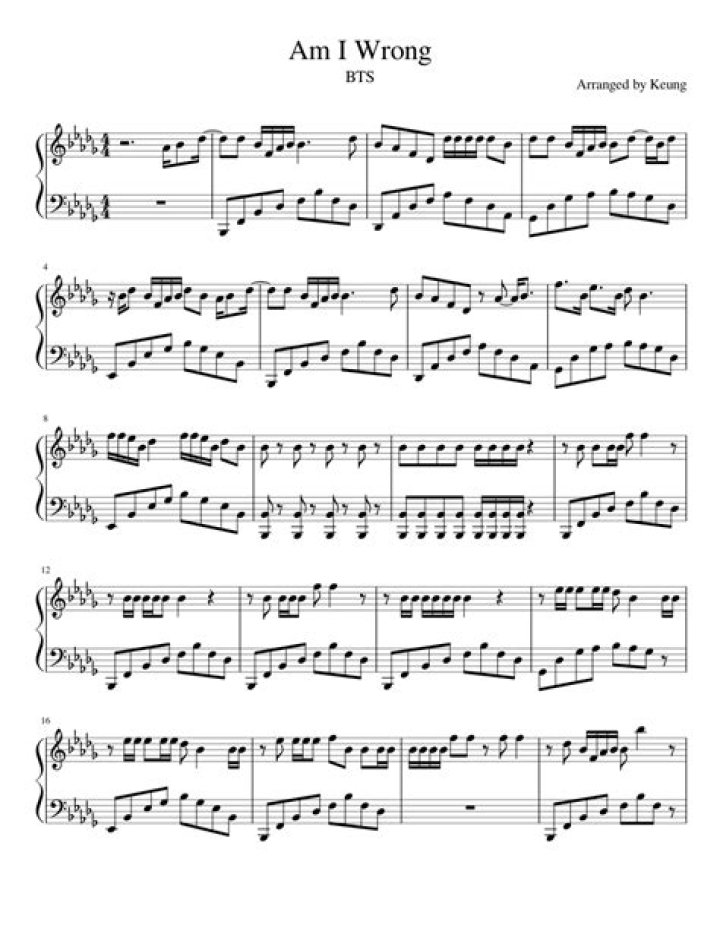 Am I Wrong? Free Piano Sheet Music PDFs Verified