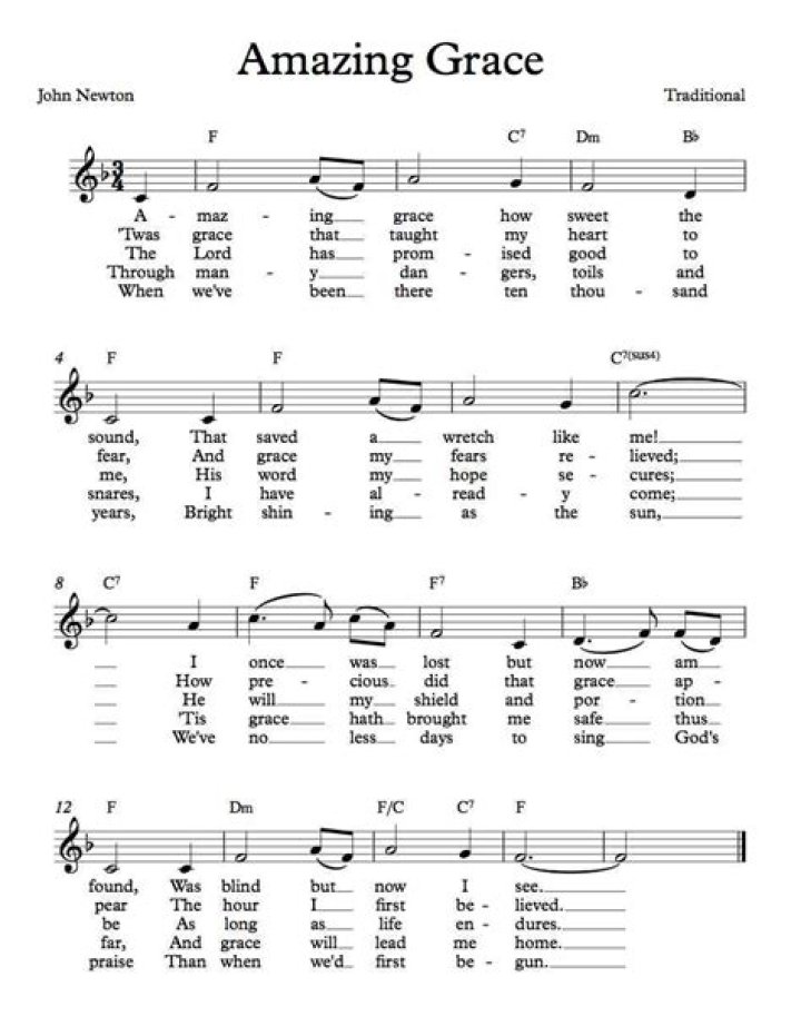 Amazing Grace Lead Sheet PDF Free – Instant Download