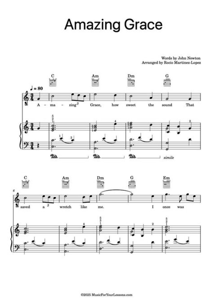 Amazing Grace Sheet PDF – Free Download