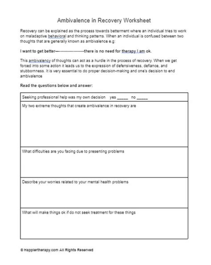 Overcome Ambivalence with Our Free PDF Worksheet
