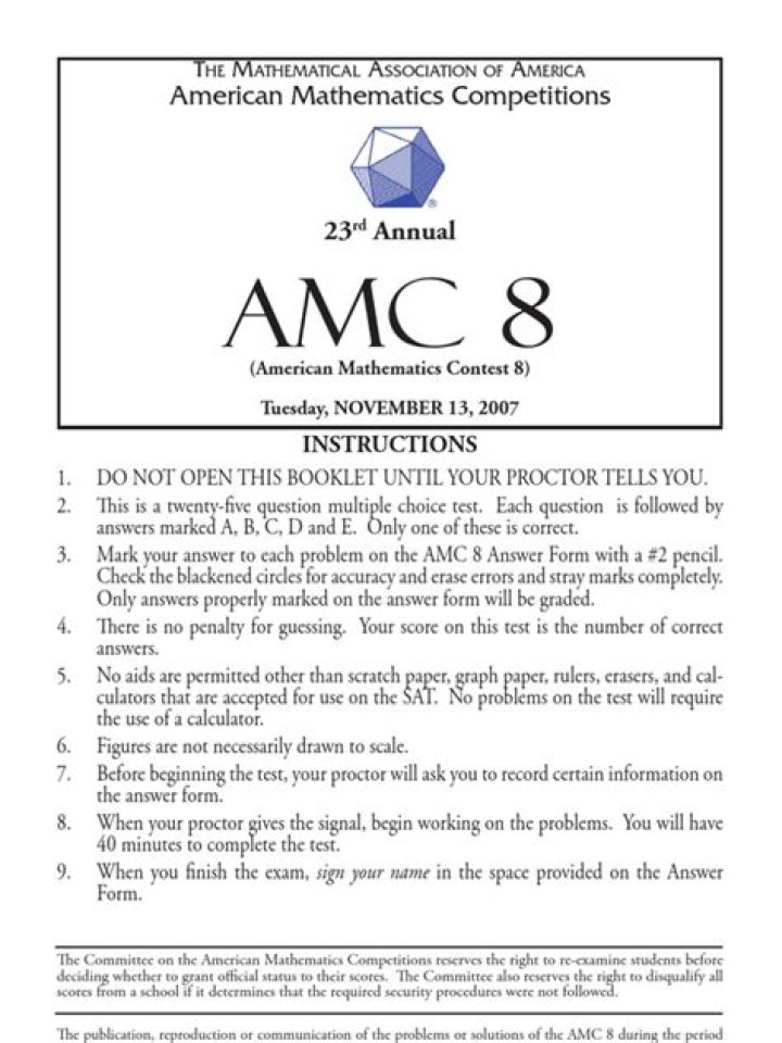 AMC 8 Practice Test PDF – Free Download & High Scoring Strategies