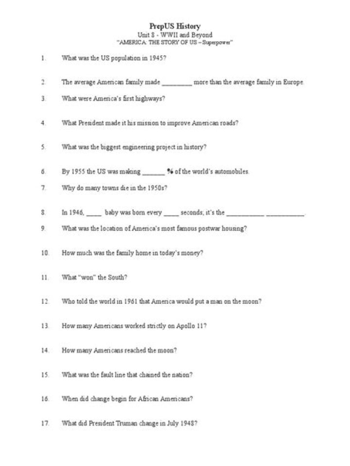 America's Story of Us: Essential Questions & PDF Guide