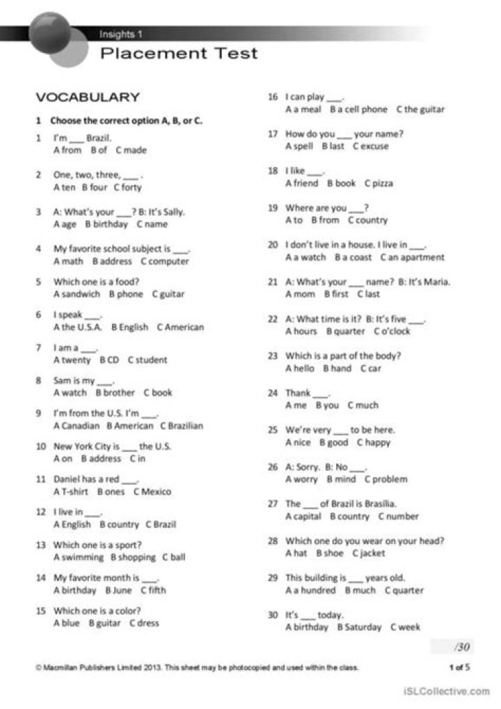 American English File Placement Test PDF – Practice & Improve Your Skills