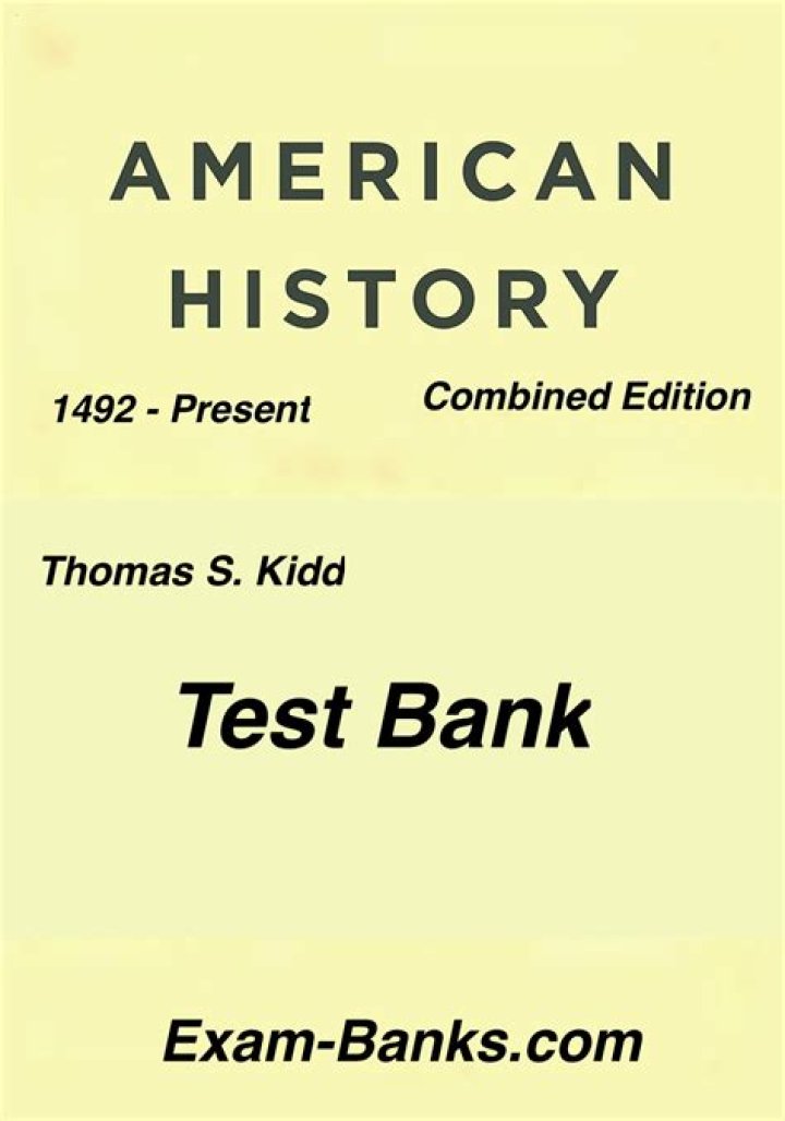 American History Test Bank PDF for Students and Teachers