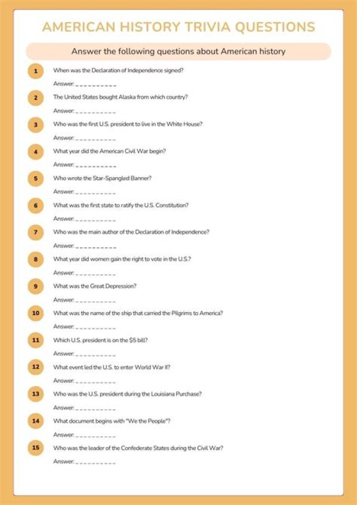 American Literature Quiz with Answers PDF Download