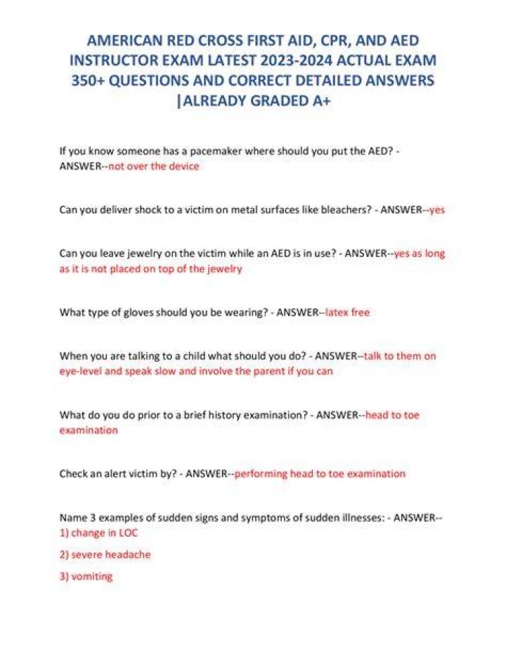 American Red Cross First Aid Test PDF: Study Guide & Practice Tests