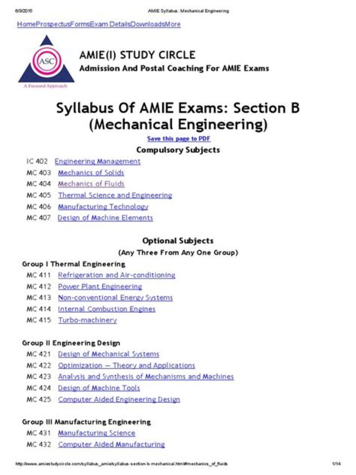 Amie Engineering Management Syllabus PDF Download