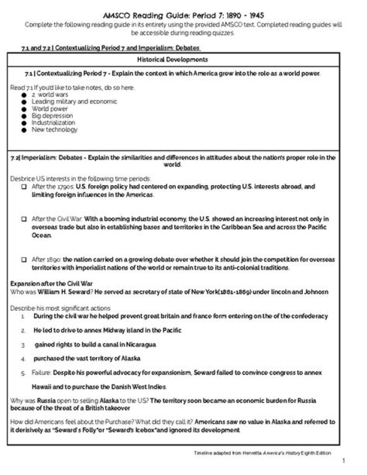 AMSCO APUSH 2020 Answer Key PDF – Free Study Resource