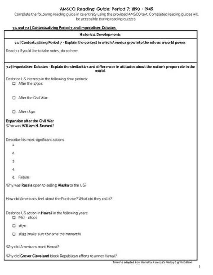 AMSCO APUSH Period 1-5 Test Review PDF – Complete Study Guide