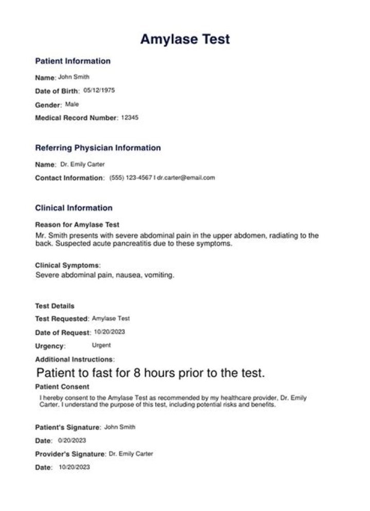 Amylase Test Procedure: Step-by-Step Guide & PDF Results